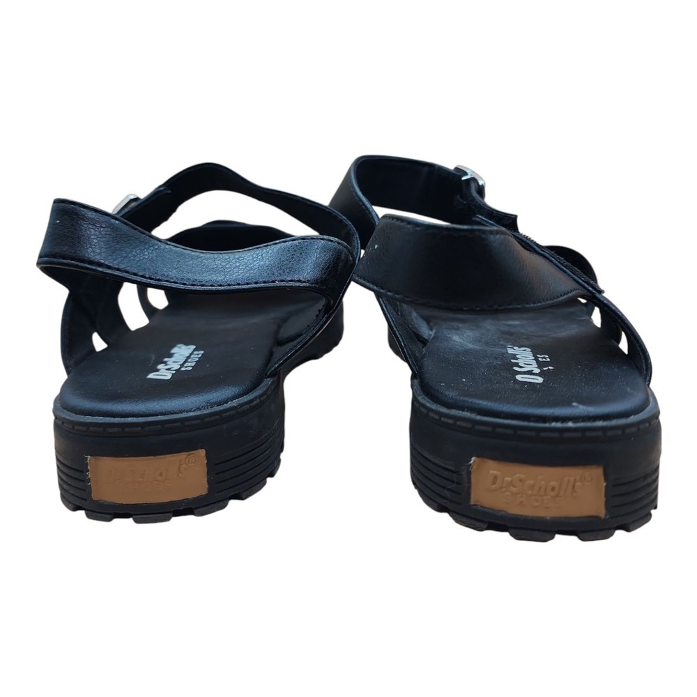 Y2K Gladiator Platform Sandals Chunky Black Grunge 7.5 - Picture 10 of 11